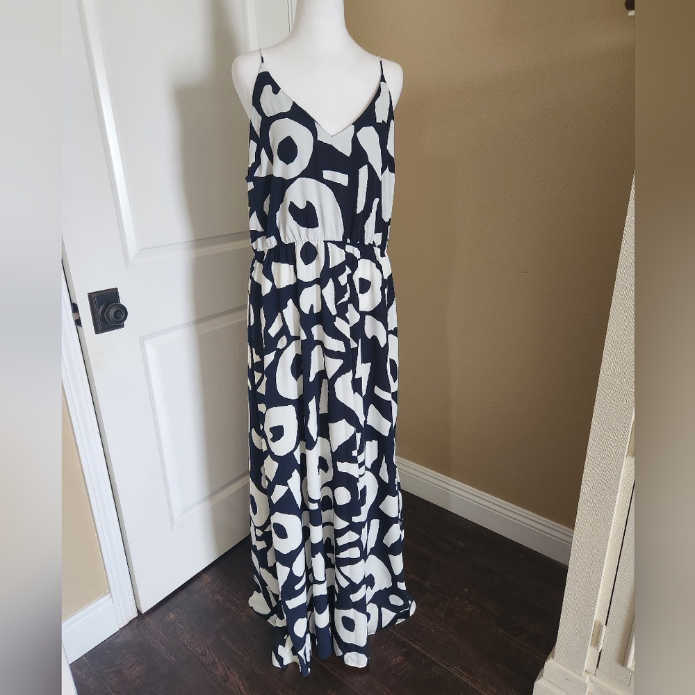 New NWT Ann Taylor LOFT Abstract Maxi Dress, Size 14